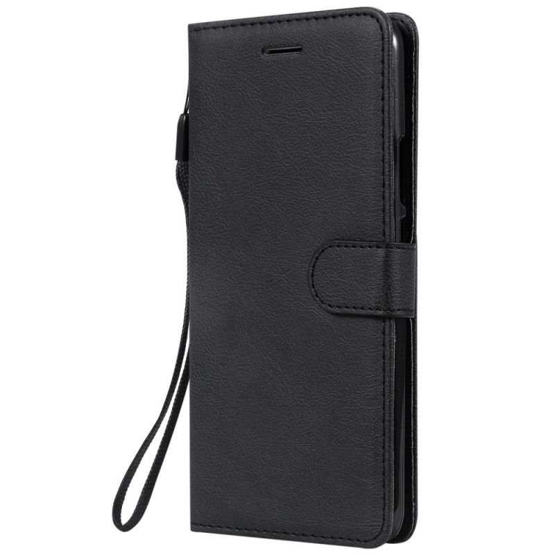 Etui Folio Huawei P Smart Z Czerwony Czarny Efekt Skóry Ze Stringami