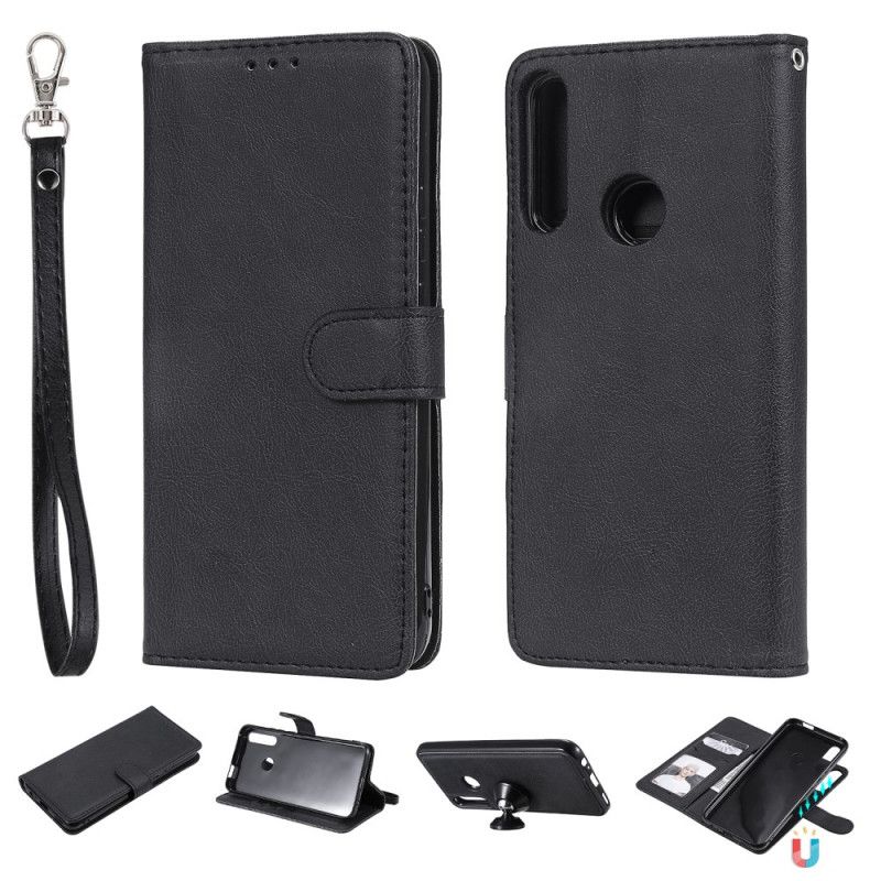 Etui Folio Huawei P Smart Z Czerwony Czarny Odpinana Skorupa Z Paskiem Etui Ochronne