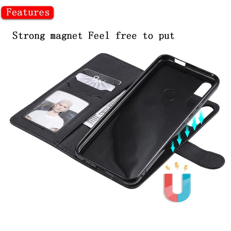 Etui Folio Huawei P Smart Z Czerwony Czarny Odpinana Skorupa Z Paskiem Etui Ochronne