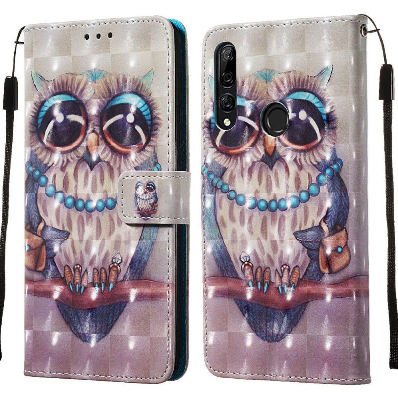 Etui Folio Huawei P Smart Z Panna Sowa Ze Stringami Etui Ochronne