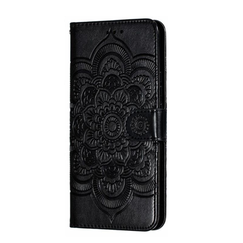 Etui Folio Huawei P Smart Z Szary Czarny Cała Mandala Ze Stringami Etui Ochronne