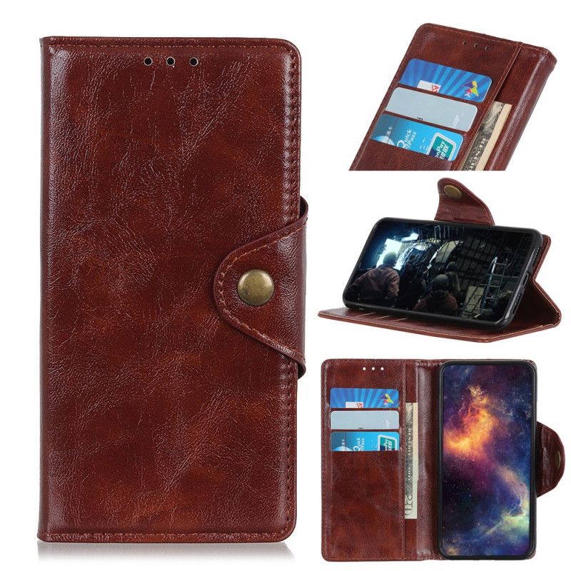 Etui Folio Huawei P Smart Z Szary Czarny Guzik Ze Sztucznej Skóry W Stylu Retro