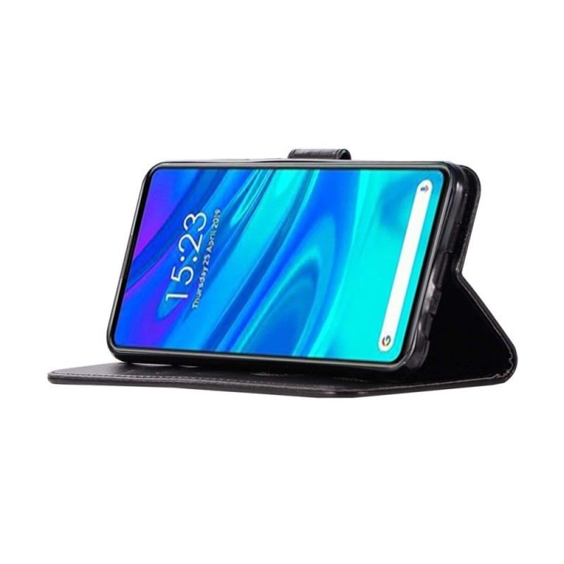 Etui Folio Huawei P Smart Z Złoty Czarny Łapacz Snów Sowy Z Efektem Skóry