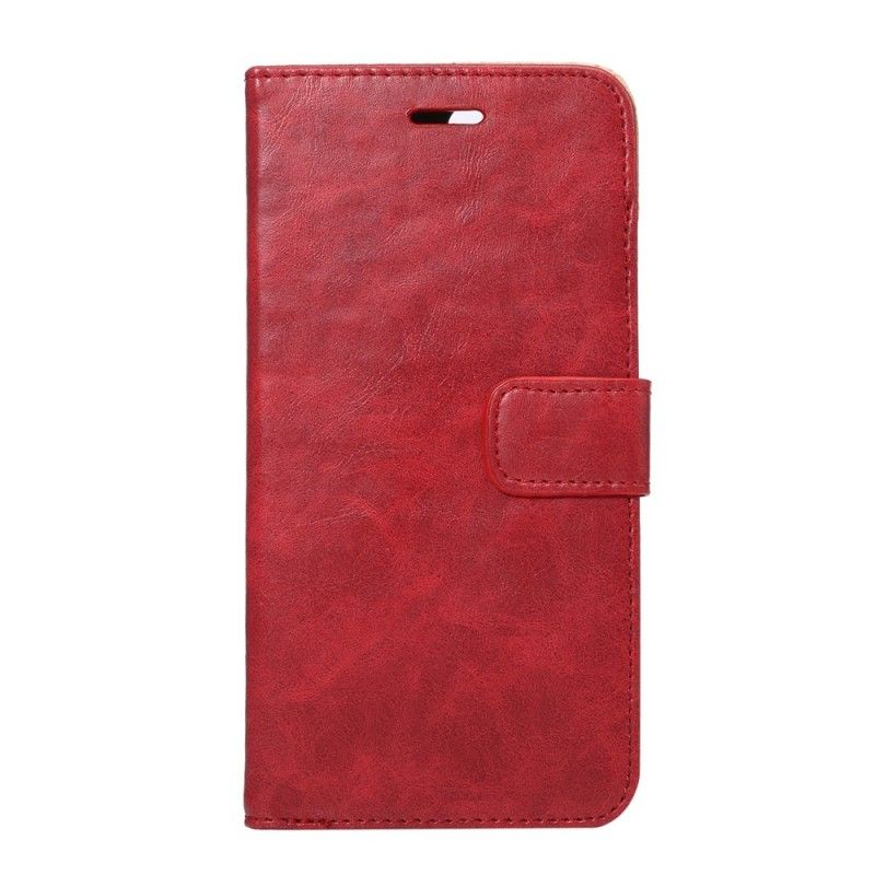 Etui Folio iPhone 7 Plus / 8 Plus Czerwony Czarny Efekt Skóry Retro Etui Ochronne