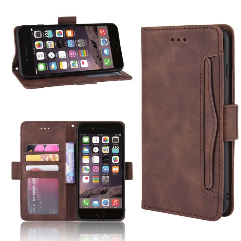 Etui Folio iPhone 7 Plus / 8 Plus Czerwony Czarny Karta Wielokrotna Pierwszej Klasy