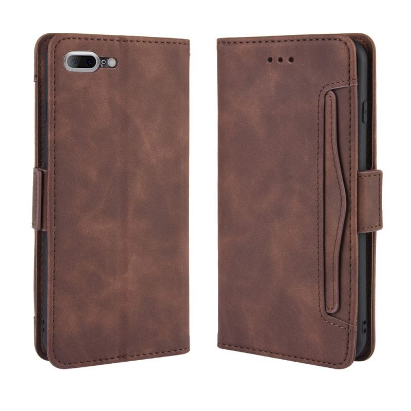 Etui Folio iPhone 7 Plus / 8 Plus Czerwony Czarny Karta Wielokrotna Pierwszej Klasy