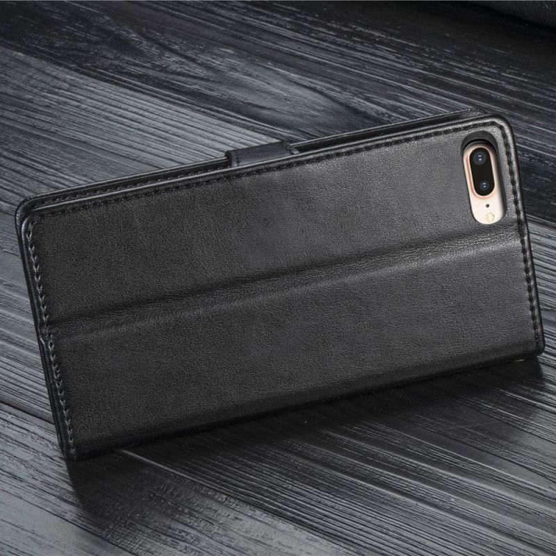 Etui Folio iPhone 7 Plus / 8 Plus Czerwony Czarny Sztuczna Skóra I Zapięcie Vintage