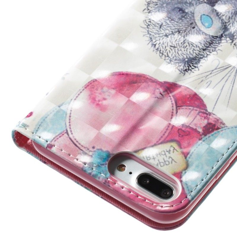 Etui Folio iPhone 7 Plus / 8 Plus Miś Z Okazji Urodzin Etui Ochronne