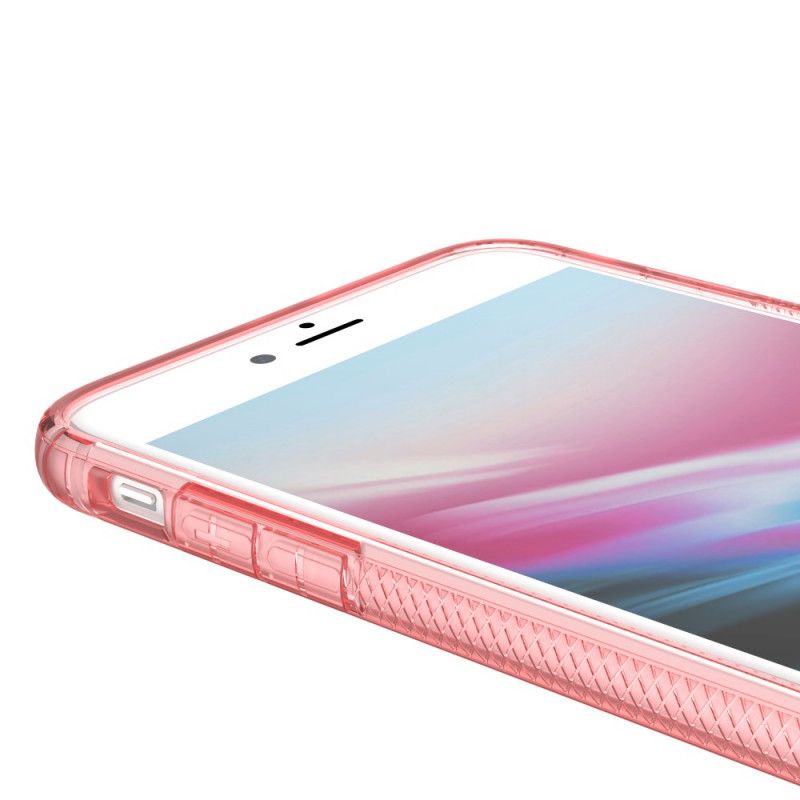 Etui iPhone 7 Plus / 8 Plus Przezroczysty Czarny Przezroczyste Poduszki Ochronne Leeu