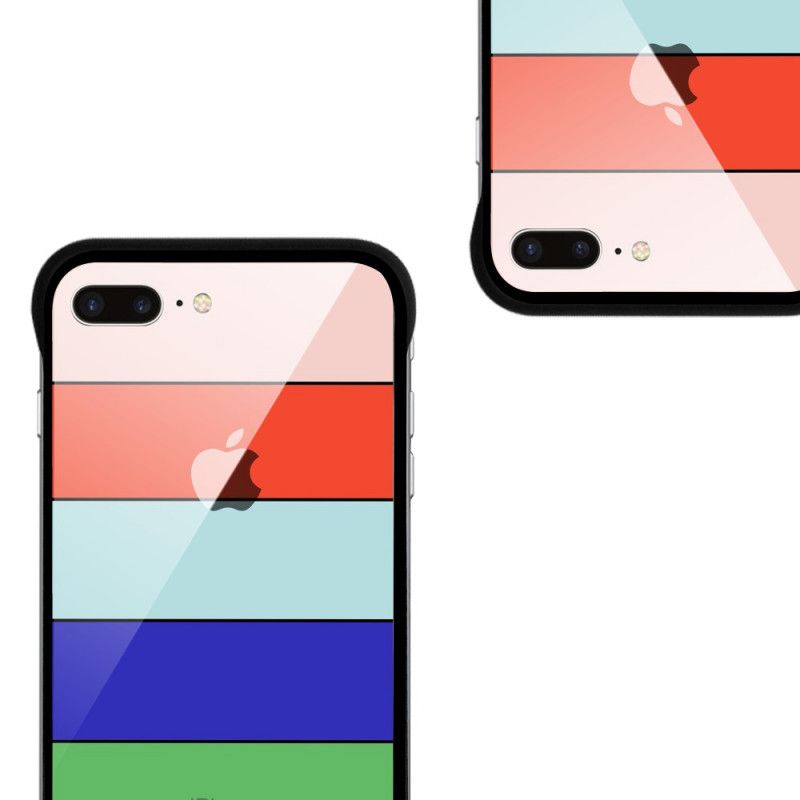 Etui iPhone 7 Plus / 8 Plus Turkusowy Nxe Serie Tęczowe Etui Ochronne