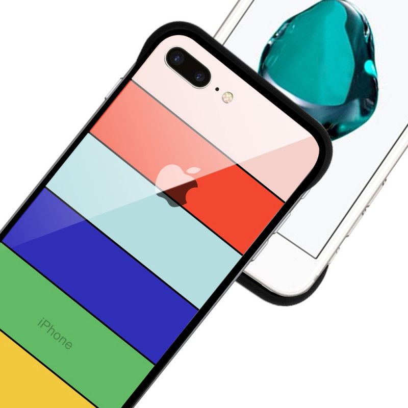 Etui iPhone 7 Plus / 8 Plus Turkusowy Nxe Serie Tęczowe Etui Ochronne