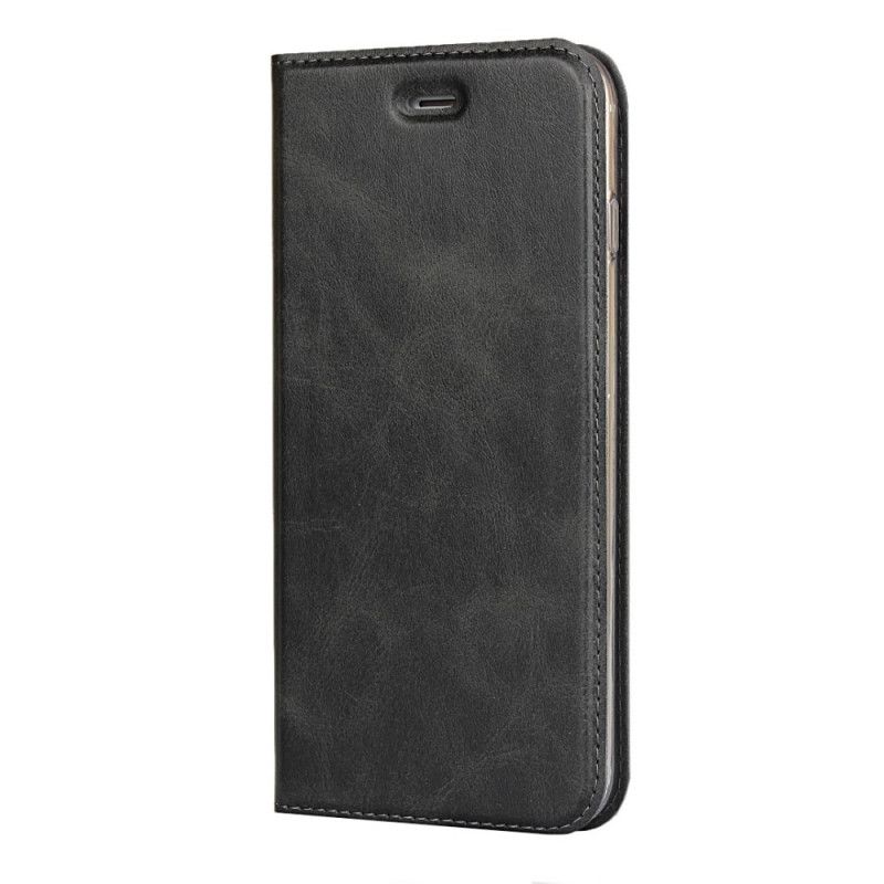 Flip Kotelot iPhone 7 Plus / 8 Plus Czerwony Czarny Imitacja Skóry Z Paskiem Etui Ochronne