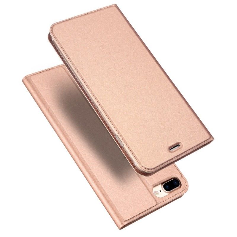 Flip Kotelot iPhone 7 Plus / 8 Plus Granatowy Złoty Harmonijny Etui Ochronne