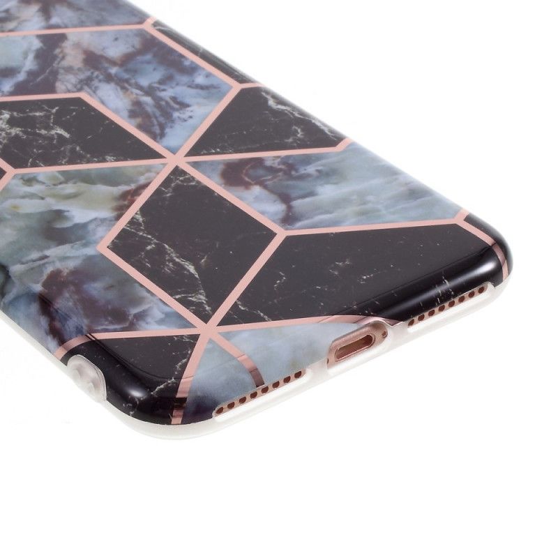 Futerały iPhone 7 Plus / 8 Plus Biały Czarny Etui na Telefon Geometria W Kolorze Marmuru