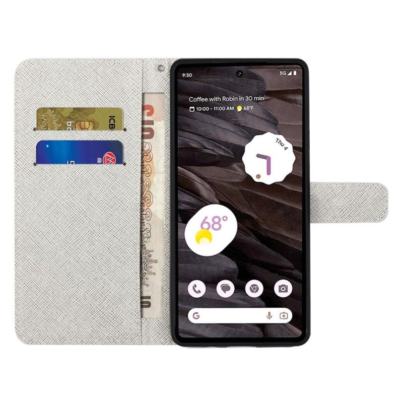 Etui Folio Do Google Pixel 8a Koty I Drzewo Ze Smyczami