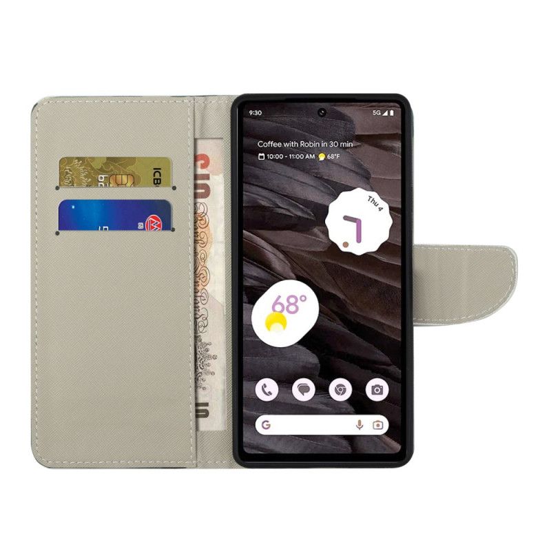 Etui Folio Do Google Pixel 8a Zielone Drzewo