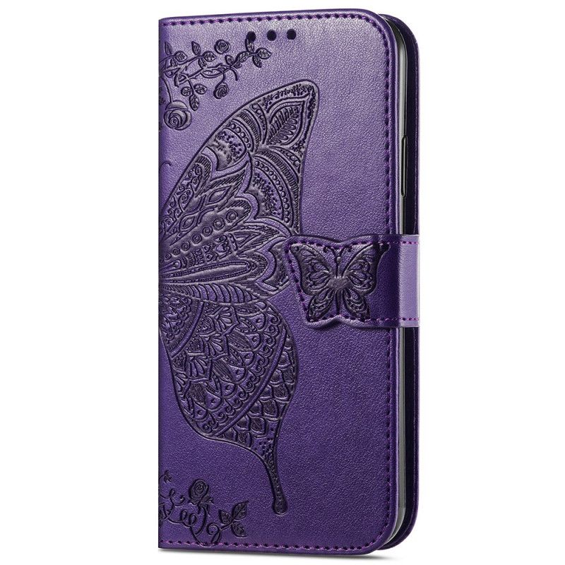 Etui Folio Google Pixel 8a Barokowy Motyl Z Paskiem