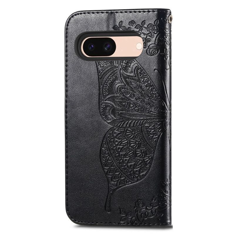 Etui Folio Google Pixel 8a Barokowy Motyl Z Paskiem