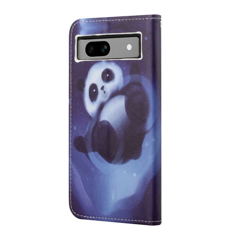 Etui Folio Google Pixel 8a Kosmiczna Panda Z Paskiem