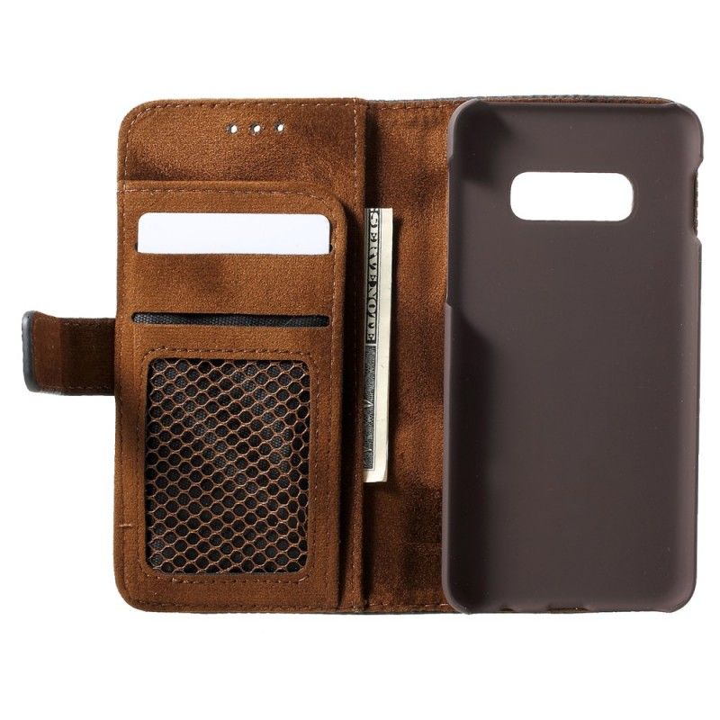 Etui Folio Samsung Galaxy S10e Efekt Skóry W Stylu Vintage