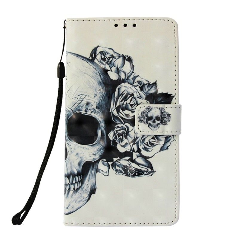 Etui Folio Samsung Galaxy S10e Kwiecista Czaszka Etui Ochronne