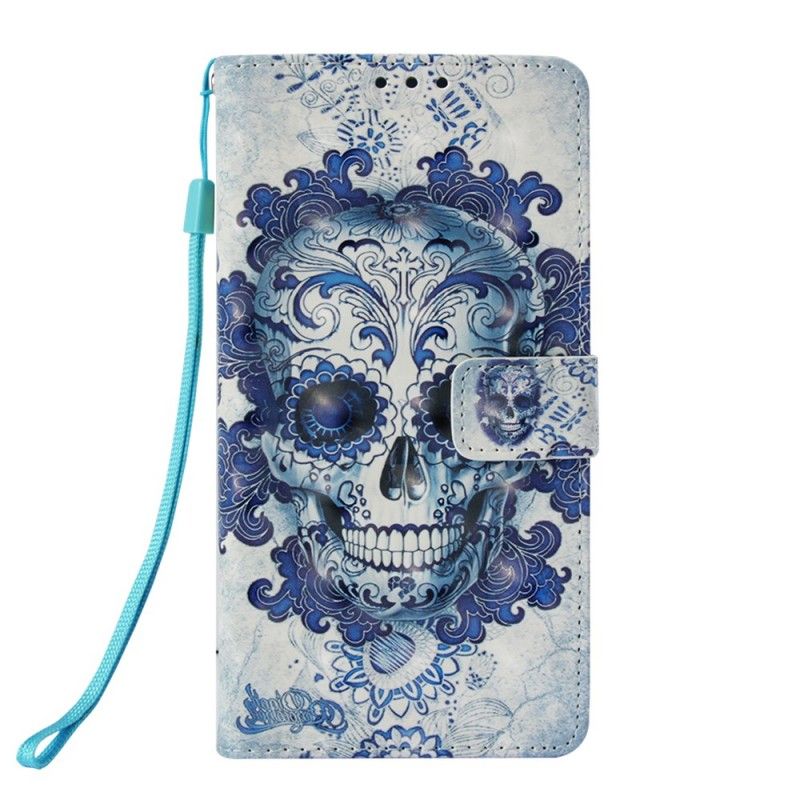 Etui Folio Samsung Galaxy S10e Niebieska Czaszka