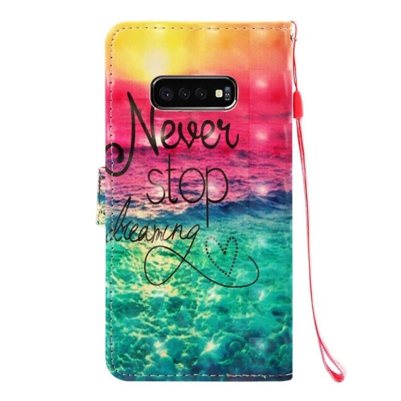 Etui Folio Samsung Galaxy S10e Nigdy Nie Przestawaj Marzyć Etui Ochronne