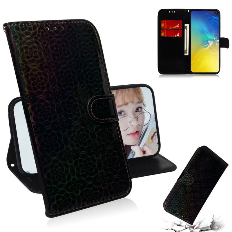 Etui Folio Samsung Galaxy S10e Szary Czarny Czysty Kolor