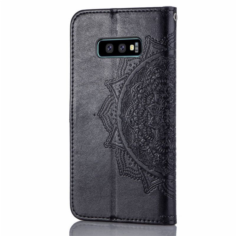 Etui Folio Samsung Galaxy S10e Szary Czarny Mandala W Średnim Wieku Etui Ochronne