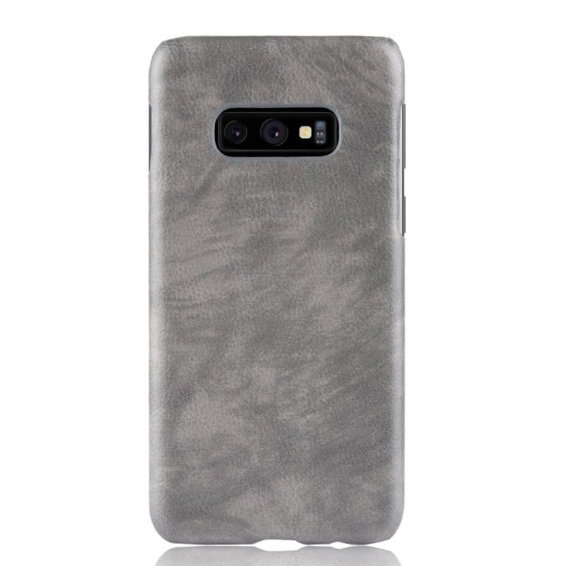 Etui Samsung Galaxy S10e Czerwony Czarny Efekt Skóry Liczi