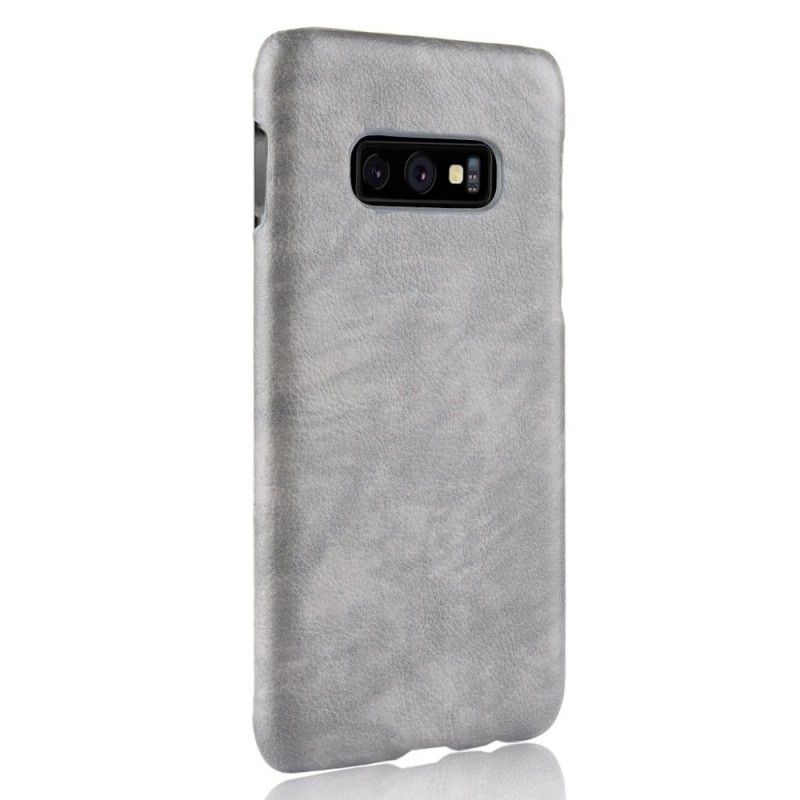 Etui Samsung Galaxy S10e Czerwony Czarny Efekt Skóry Liczi