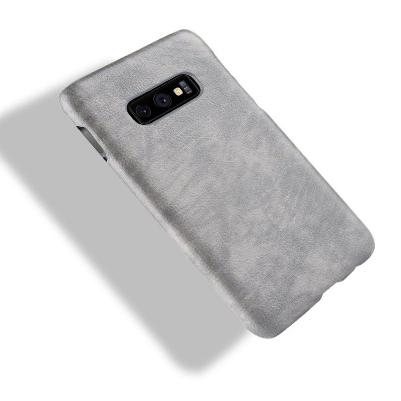 Etui Samsung Galaxy S10e Czerwony Czarny Efekt Skóry Liczi