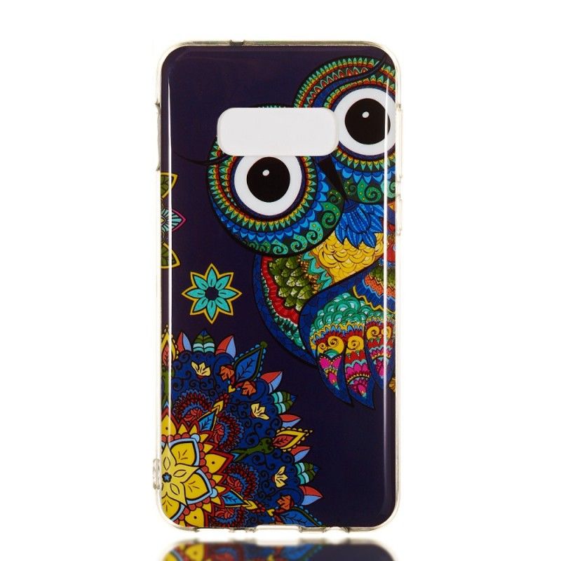 Etui Samsung Galaxy S10e Fluorescencyjna Sowa Mandala Etui Ochronne