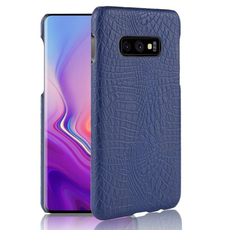 Etui Samsung Galaxy S10e Granatowy Czarny Efekt Skóry Krokodyla Etui Ochronne