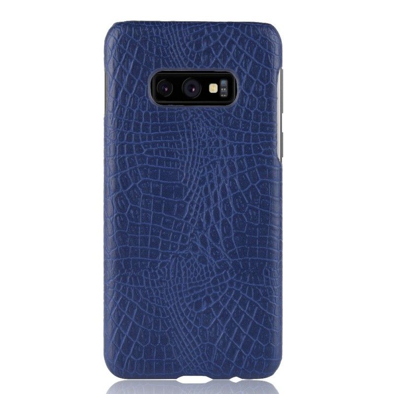 Etui Samsung Galaxy S10e Granatowy Czarny Efekt Skóry Krokodyla Etui Ochronne