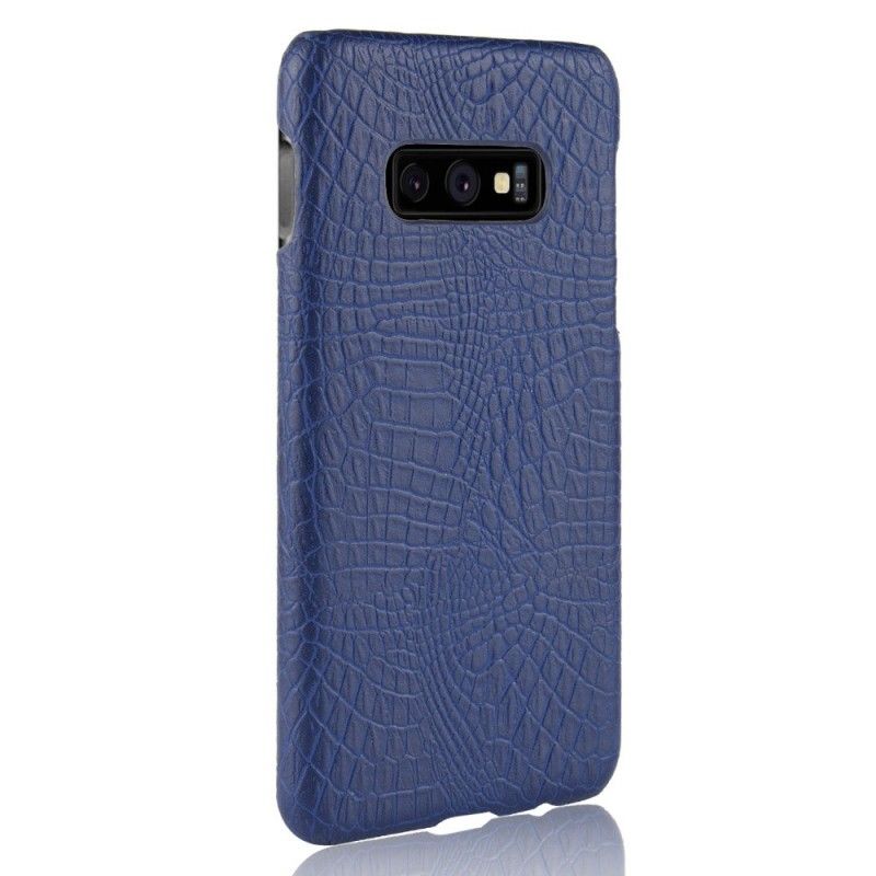 Etui Samsung Galaxy S10e Granatowy Czarny Efekt Skóry Krokodyla Etui Ochronne