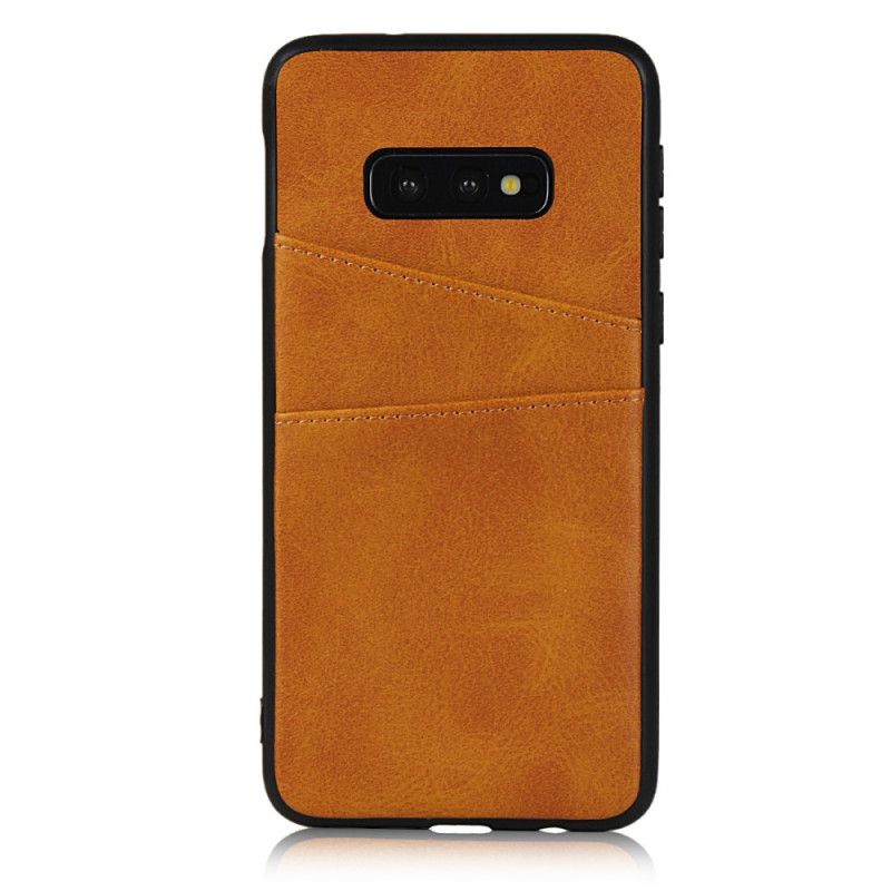 Etui Samsung Galaxy S10e Granatowy Czerwony Podwójne Etui Na Karty O Fakturze Skóry