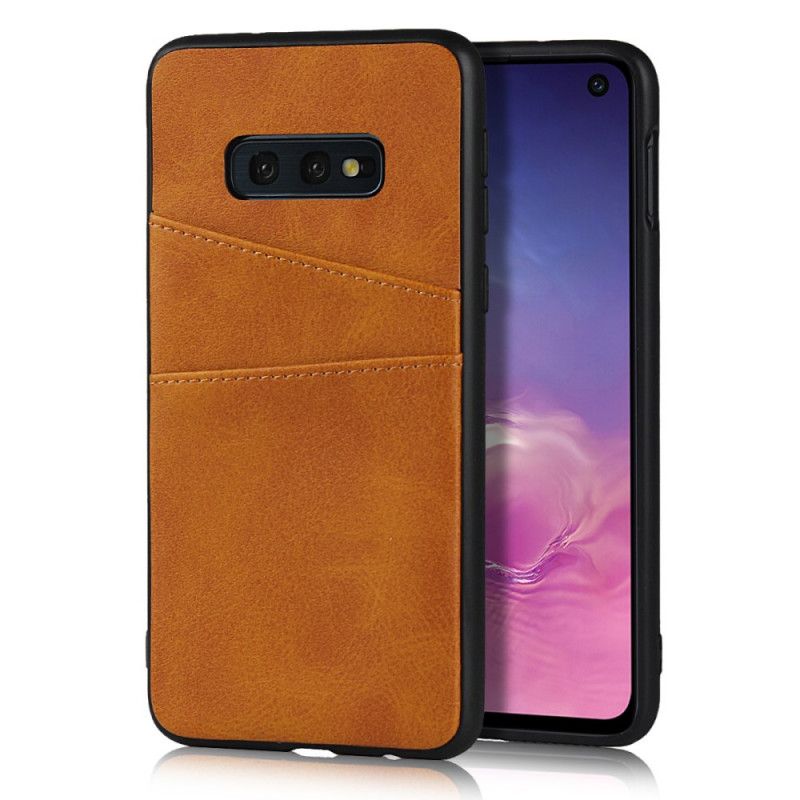 Etui Samsung Galaxy S10e Granatowy Czerwony Podwójne Etui Na Karty O Fakturze Skóry