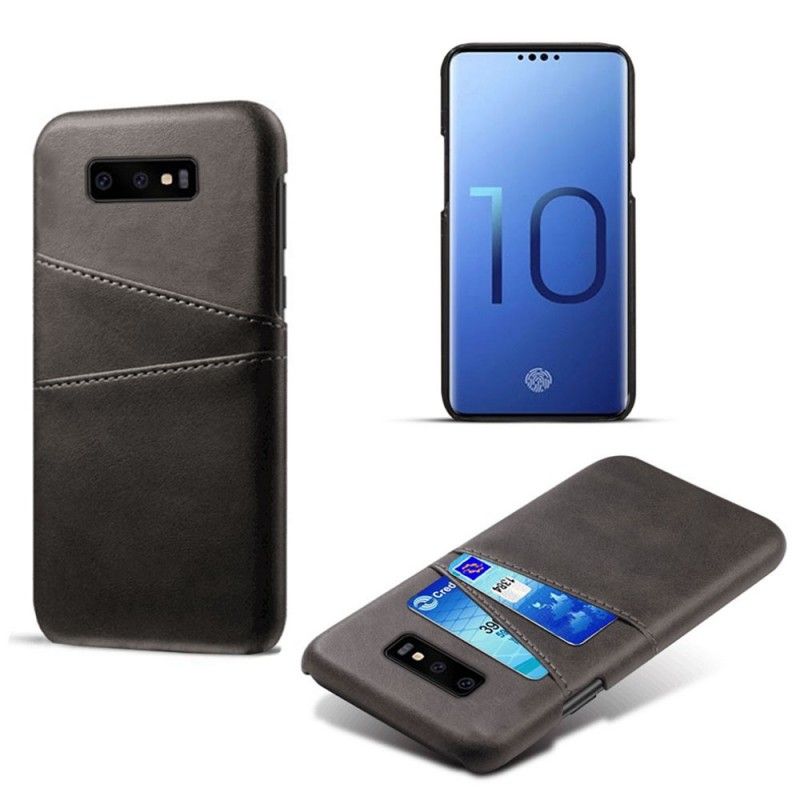 Etui Samsung Galaxy S10e Szary Czarny Posiadacz Karty