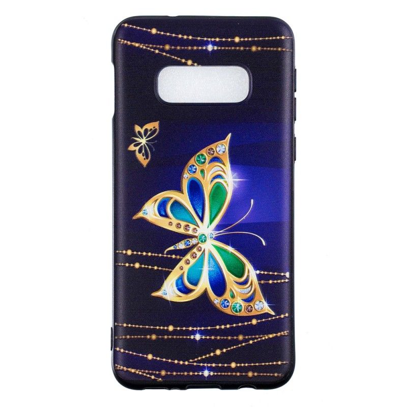 Etui Samsung Galaxy S10e Tłoczony Magiczny Motyl