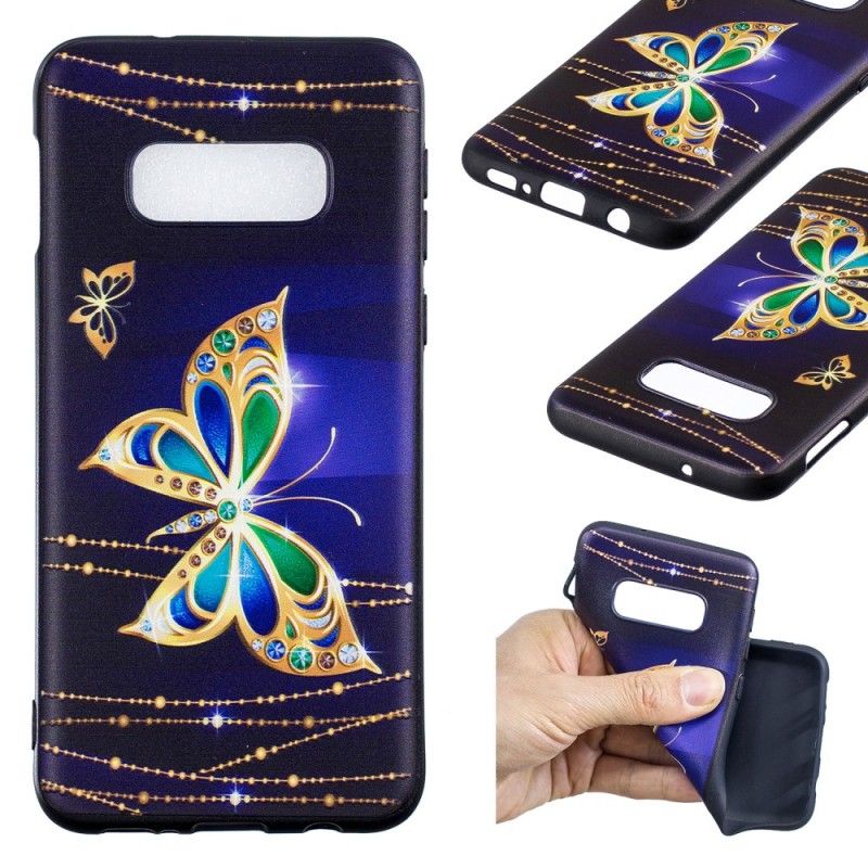 Etui Samsung Galaxy S10e Tłoczony Magiczny Motyl