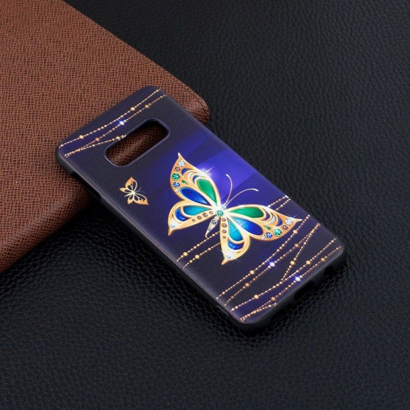 Etui Samsung Galaxy S10e Tłoczony Magiczny Motyl