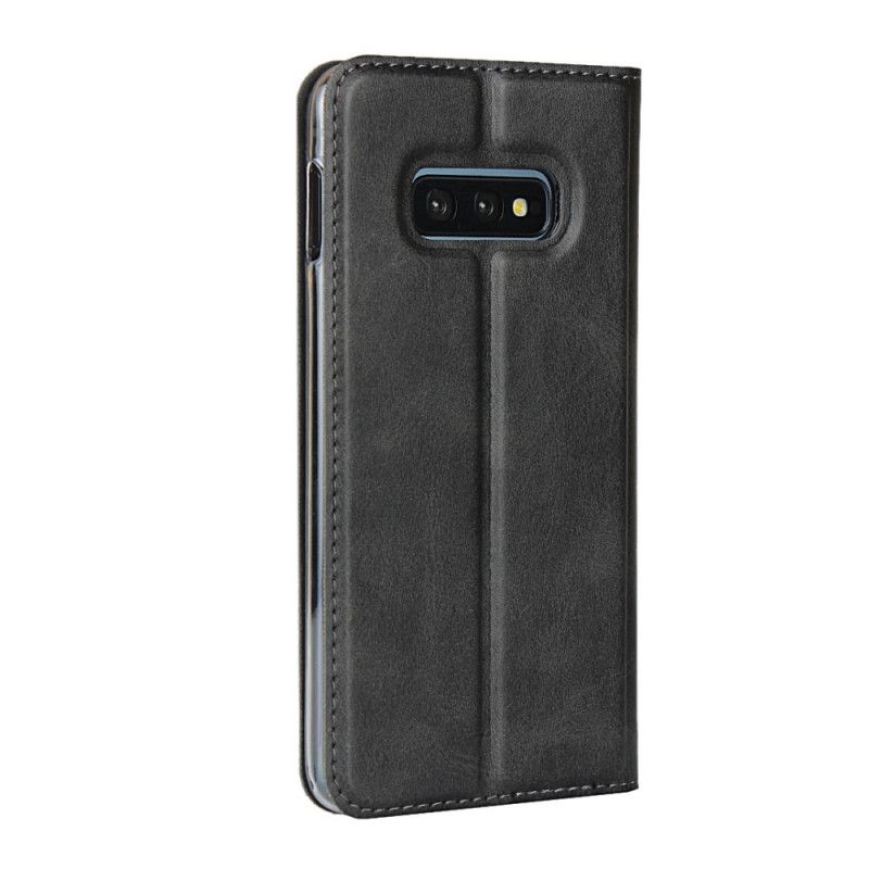 Flip Kotelot Samsung Galaxy S10e Czerwony Czarny Ultra Finezja Etui Ochronne