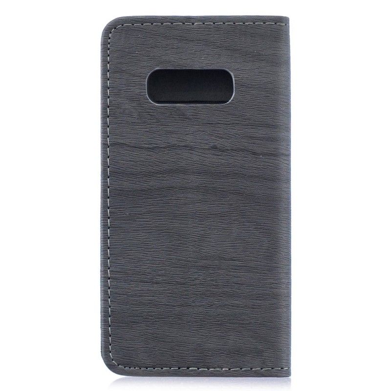 Flip Kotelot Samsung Galaxy S10e Efekt Drewna Etui Ochronne