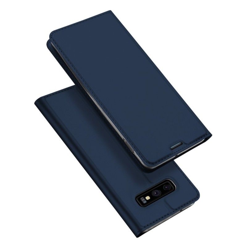 Flip Kotelot Samsung Galaxy S10e Granatowy Czarny Seria Pierwszej Klasy Etui Ochronne