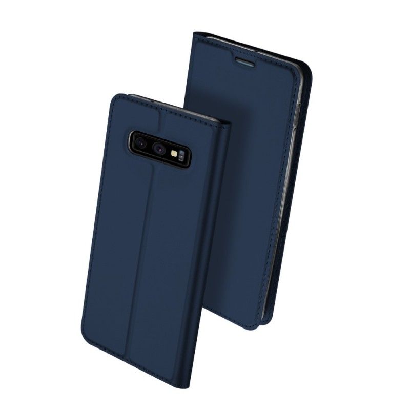 Flip Kotelot Samsung Galaxy S10e Granatowy Czarny Seria Pierwszej Klasy Etui Ochronne