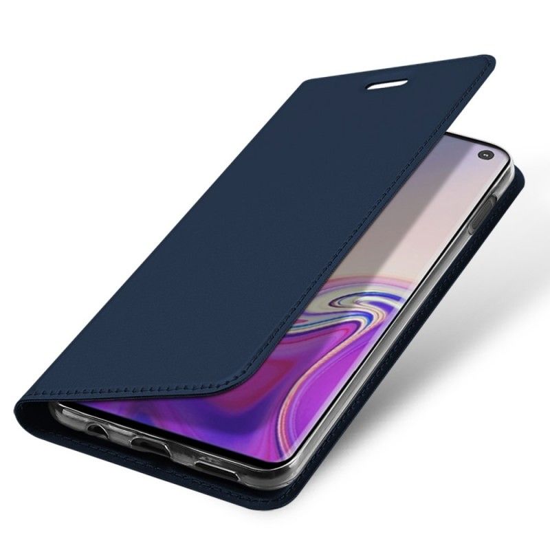 Flip Kotelot Samsung Galaxy S10e Granatowy Czarny Seria Pierwszej Klasy Etui Ochronne