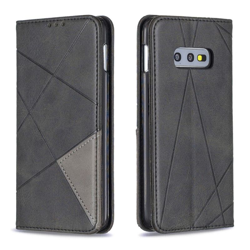 Flip Kotelot Samsung Galaxy S10e Szary Czarny Etui na Telefon Styl Artysty