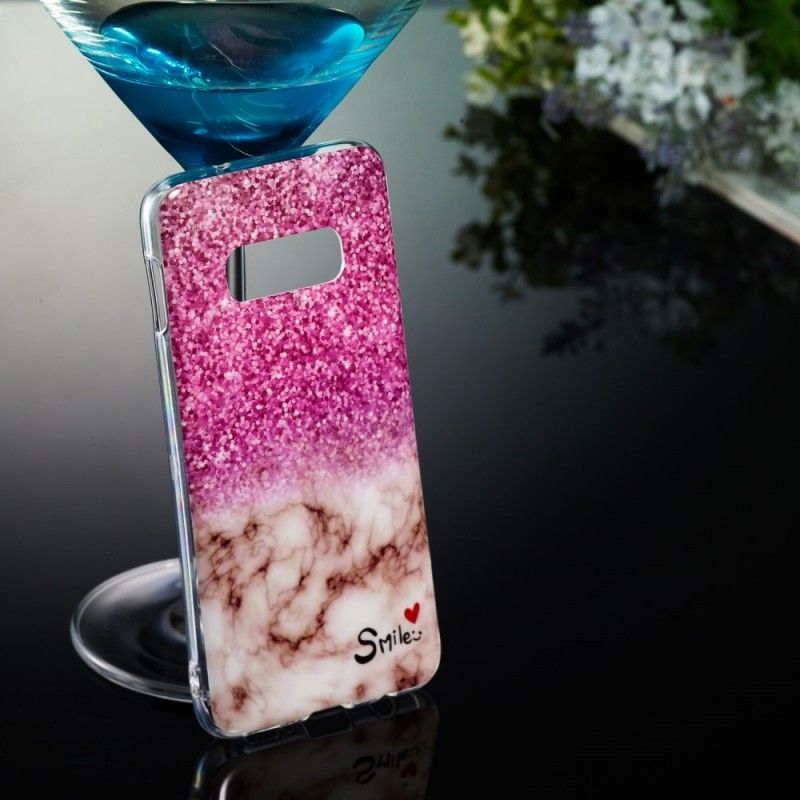 Futerały Samsung Galaxy S10e Etui na Telefon Marmurowy Blask I Uśmiech