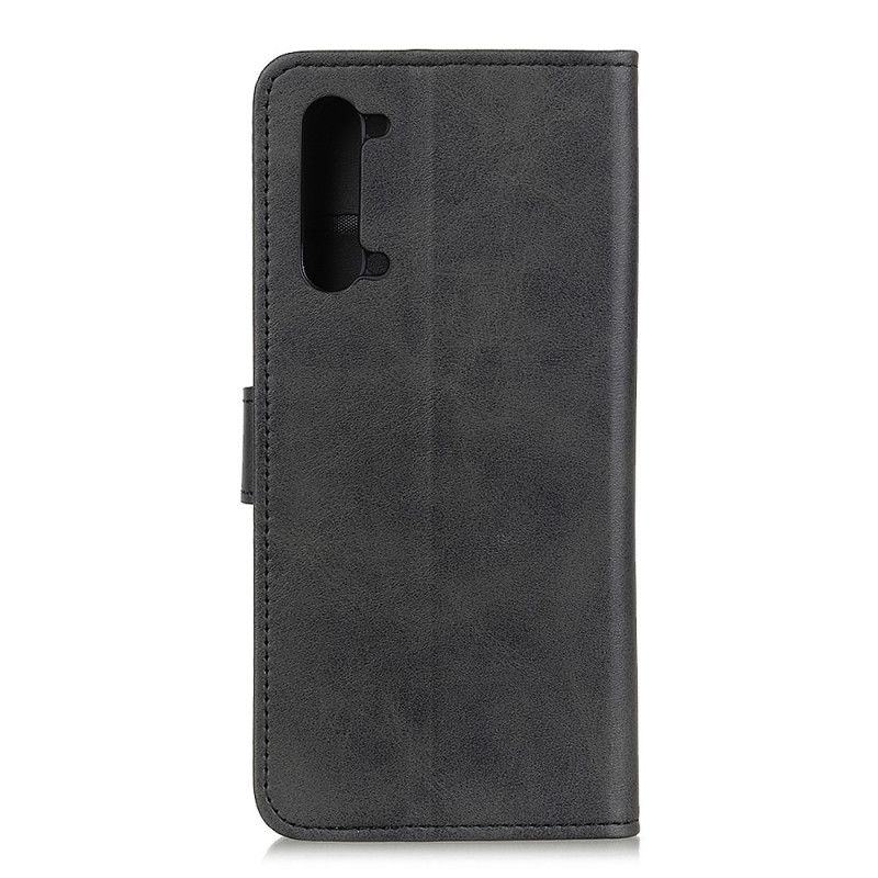 Etui Folio Oppo Find X2 Lite Czerwony Czarny Efekt Skóry Matowej Retro